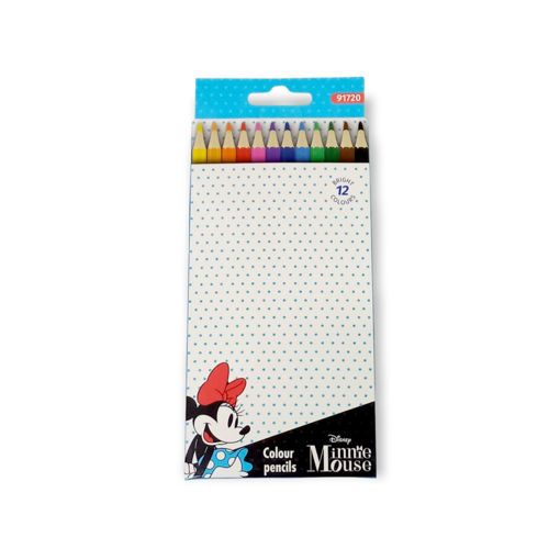 Picture of COLOUR PENCILS MINNIE MOUSE X12PCS
